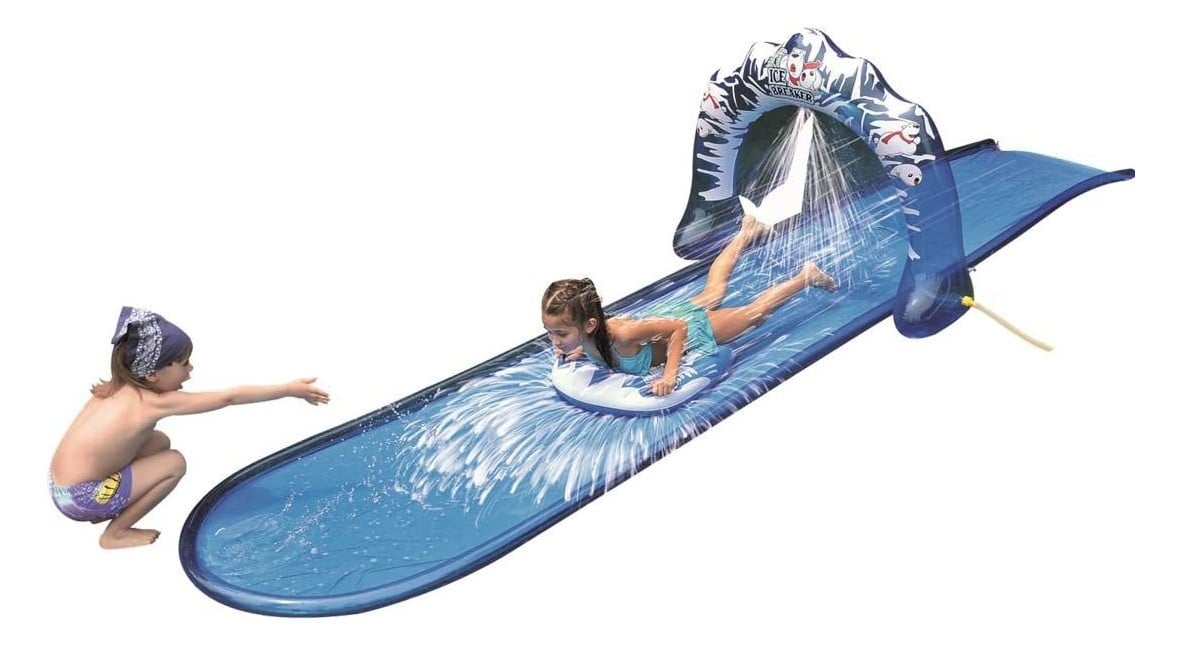 Ice Breaker Waterslide - 5 meter- with splash function and surfboard (21219)