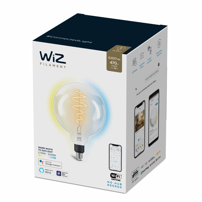 WiZ - G200 Klar kugle E27 Justerbar hvid - Smart Hjem