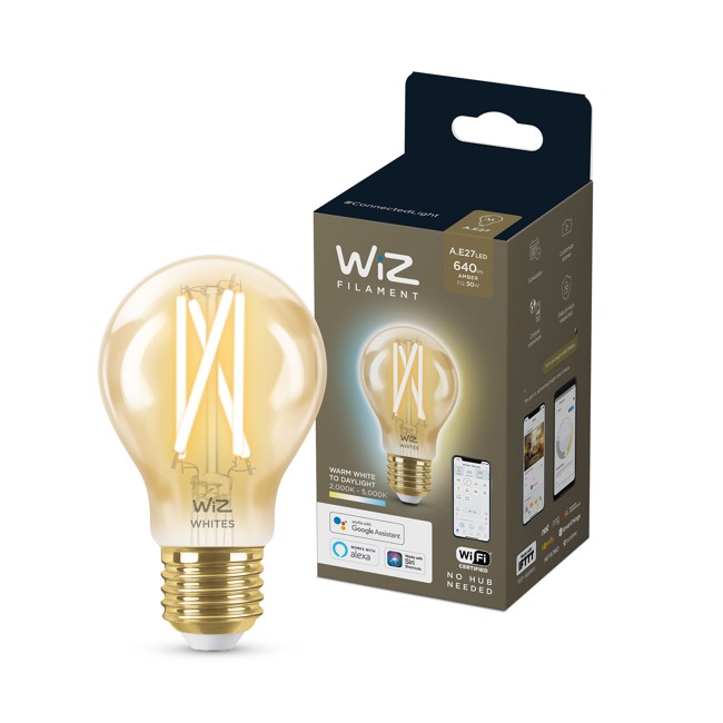WiZ - A60 Bernsteinlampe E27 Einstellbares Weiß - Smart Home