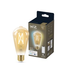 WiZ - ST64 Amber -lamppuun E27, säädettävällä valkoisella valolla