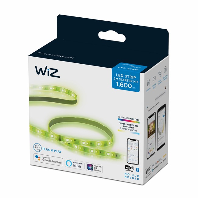 WiZ - 2M LED-Streifen StarterKit - WLAN-fähige Smarte Beleuchtung