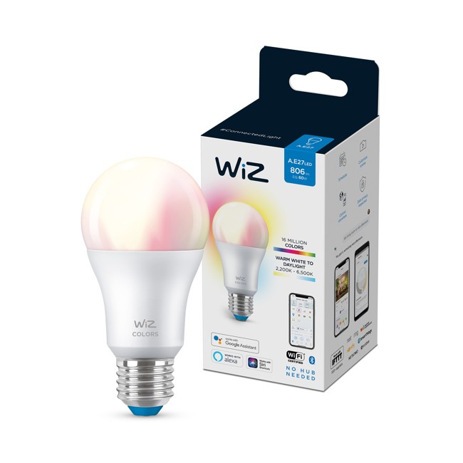 WiZ - A60 E27 Farve og Justerbar Hvid - Smart Hjem