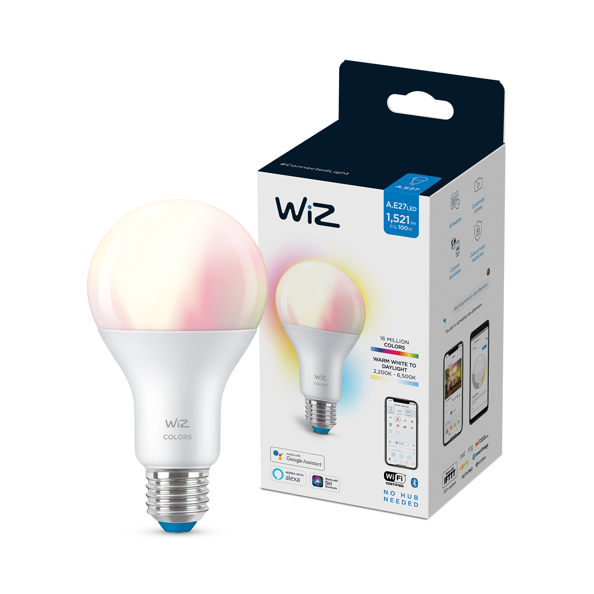WiZ - A67-pære E27 Farge og justerbar hvit - Smart hjem - Elektronikk