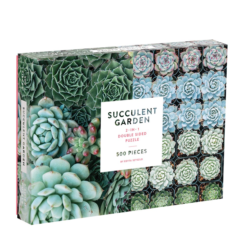Mudpuppy - 2-sided Puzzle 500 pcs - Succulent Garden (M55309)