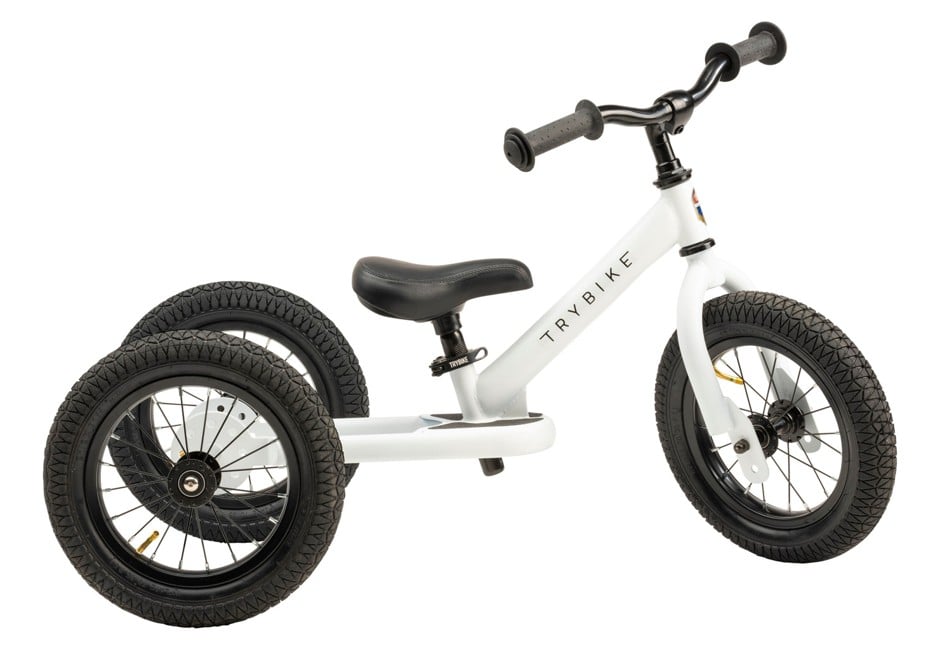 Trybike - Steel Balanscykel 3-Hjul, Vit