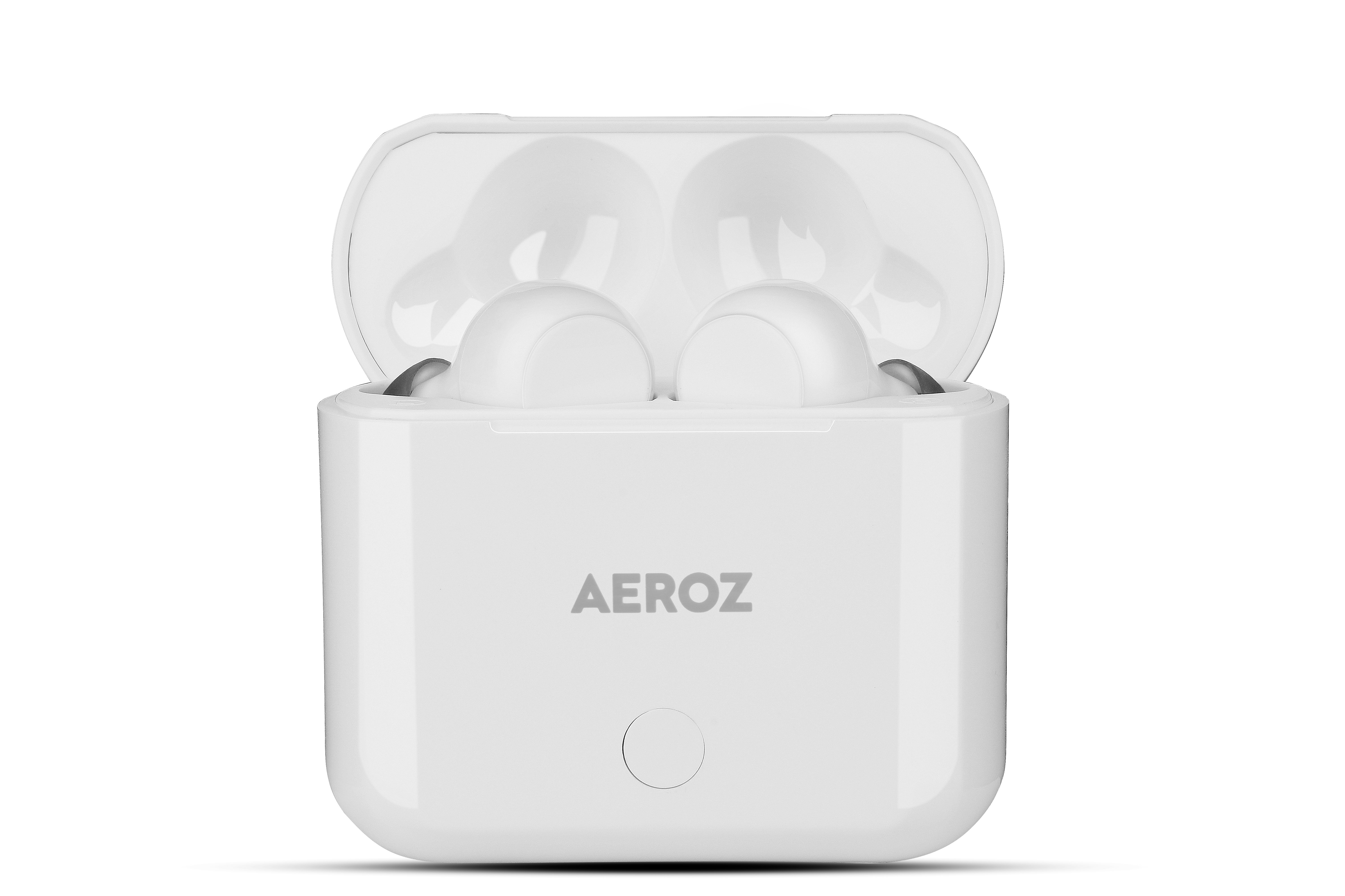 ​AEROZ - TWS-122 Weiß - Echte kabellose Stereo-Ohrhörer mit Ladekoffer