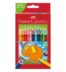 Faber-Castell - Jumbo driehoekige kleurpotloden, 24 stuks (116524)