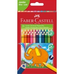 Faber-Castell - Jumbo kolmiomaiset värikynät, 24 kpl (116524)