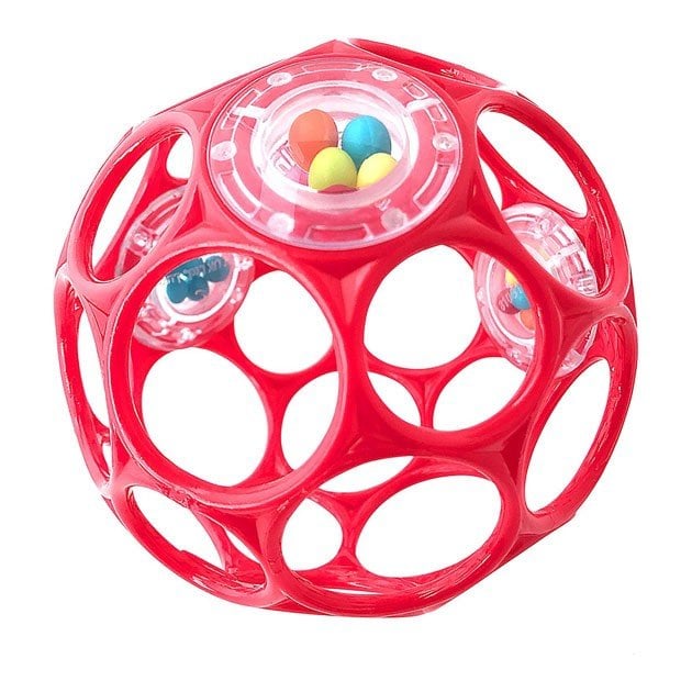 Oball - Rattle 10 cm - Red (11487)