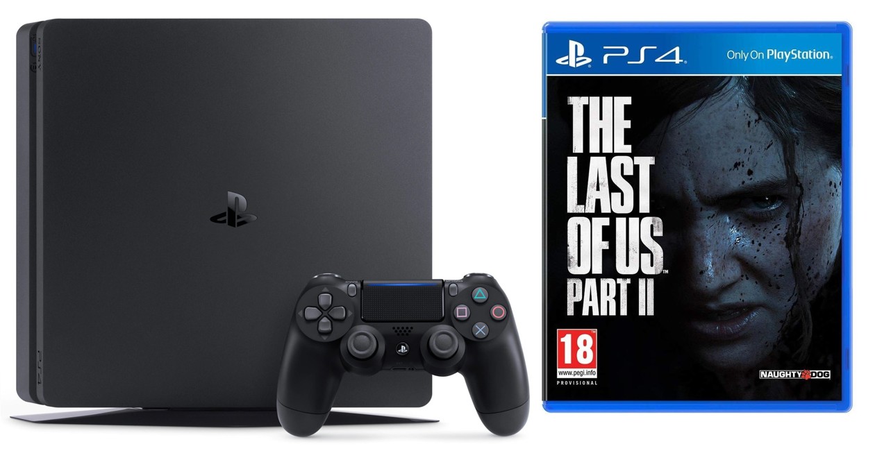 Playstation 4 Slim Console - 500GB + The Last of Us Part II (2) (Nordic)