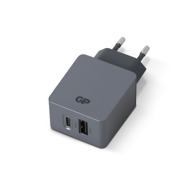 GP - USB Wall Charger - White (1 x USB A + 1 x USB C) (405134)