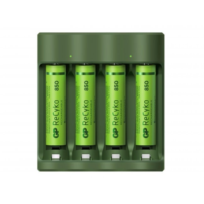 GP - ReCyko Everyday Batterieladegerät (USB), inkl. 4 AAA 850 mAh NiMH-Akkus