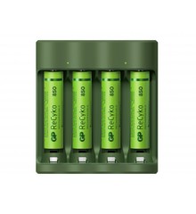 GP - ReCyko Everyday-batteriladar (USB), inkl. 4st AAA 850mAh NiMH-batterier