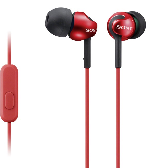 Sony - MDR-EX110-AP Casual In-Ear Headphones - Red