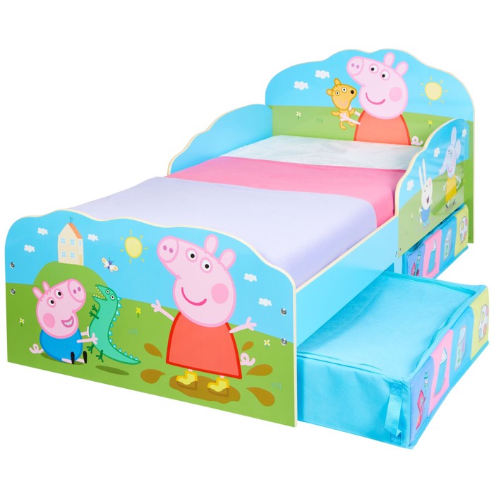Peppa Pig Kids Toddler Bed with Storage - (509PEP01EM)