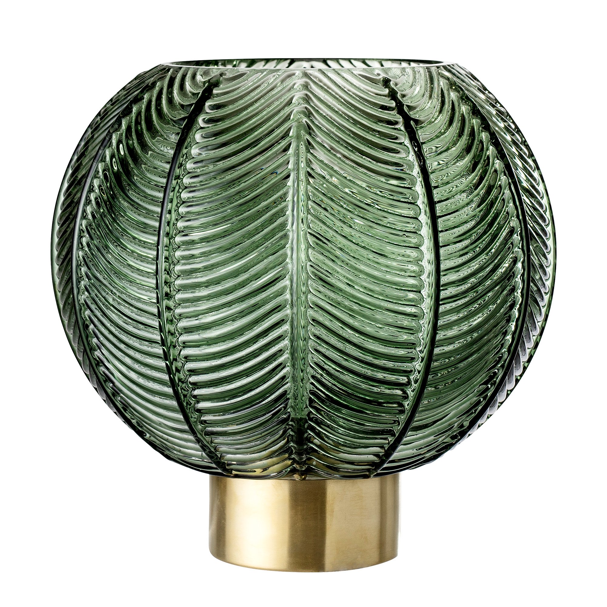 Bloomingville - Glass VaseØ 20 cm - Green (30704816)