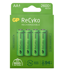 GP - ReCyko Rechargeable Battries 4-pack - AA (201210)