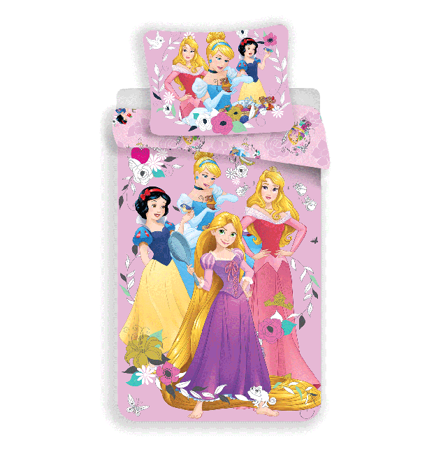 Sengetøj - Junior str. 100 x 140 cm - Disney Prinsesser