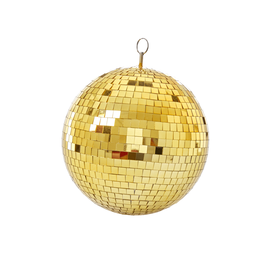 Buy Rice Gold Disco Ball 25 cm Gold L Free shipping