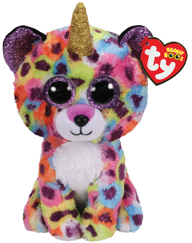Ty Plush - Beanie Boos - Giselle the Rainbow Leopard (Medium) (TY36453)
