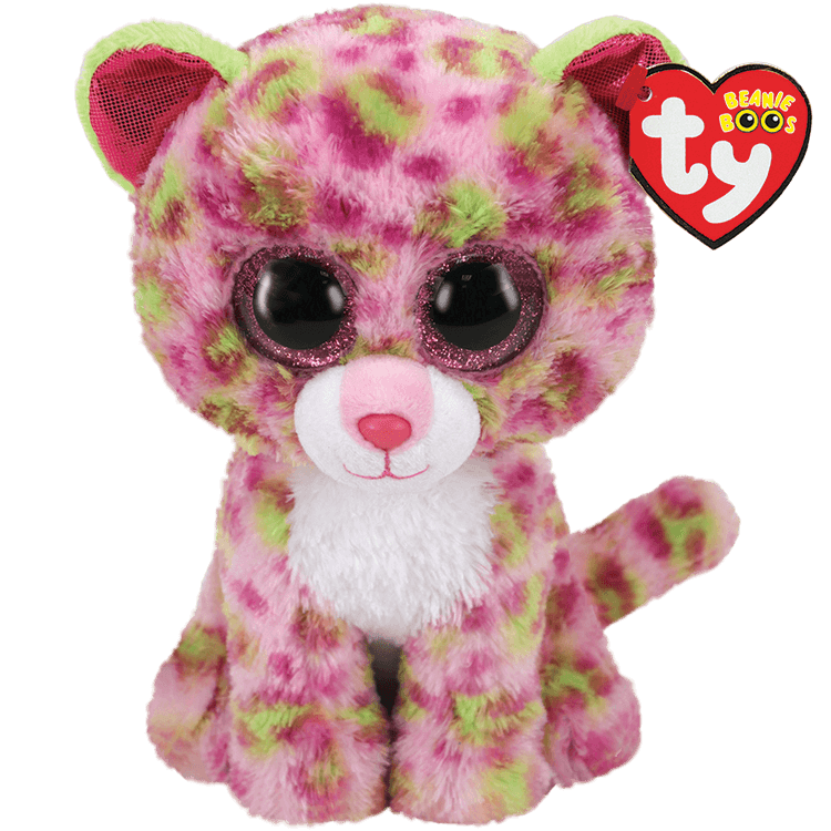 Ty Plush - Beanie Boos - Lainey the Pink Leopard (Medium) (TY36476)