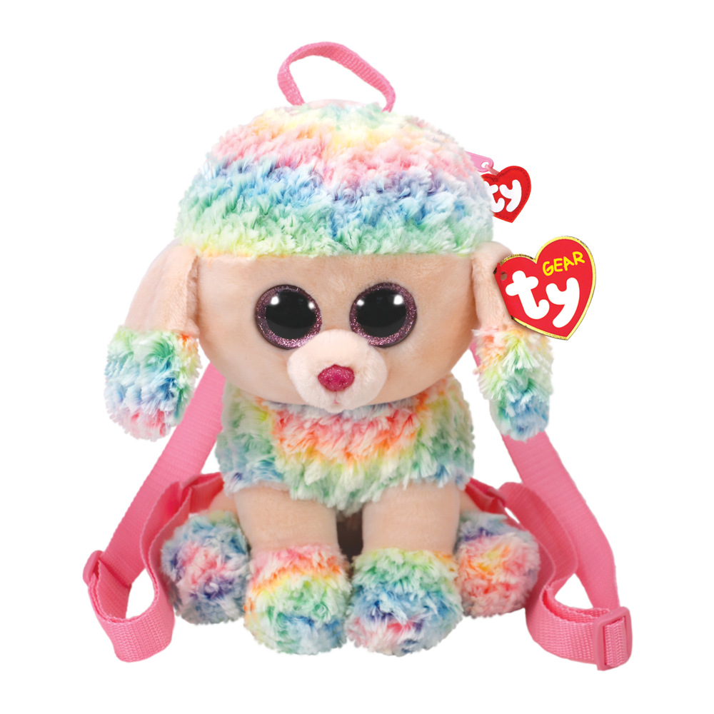 Details about   Ty Beanie Babies Ty Gear 95005 Rainbow the Poodle Boo Back Pack 