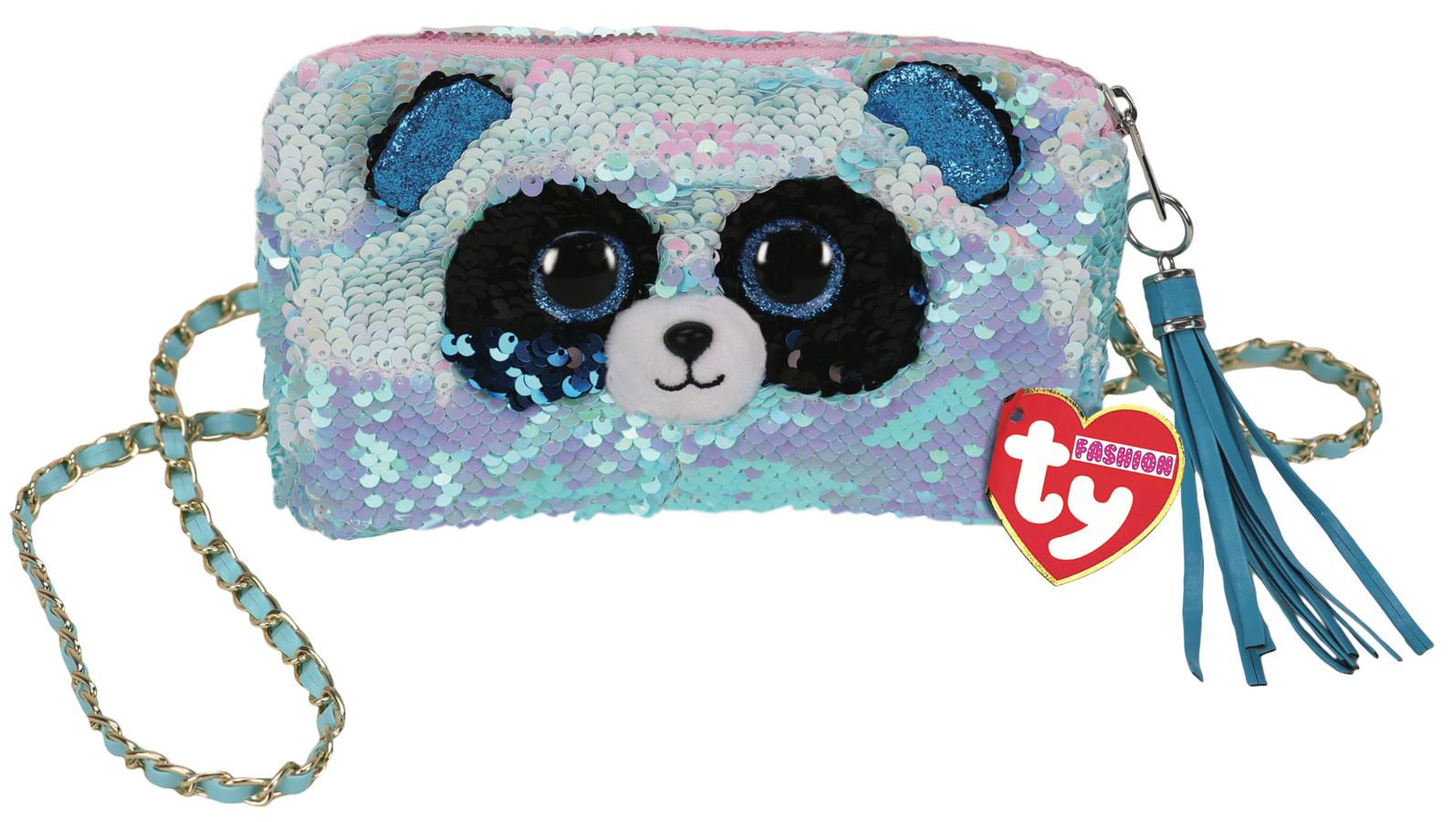 Ty Plush - Sequin Square Purse - Bamboo the Panda (TY95142)
