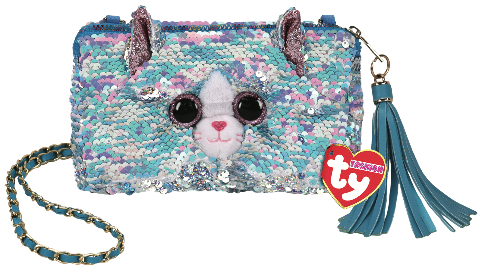 Ty Plush - Sequin Square Purse - Whimsy the Cat (TY95151)