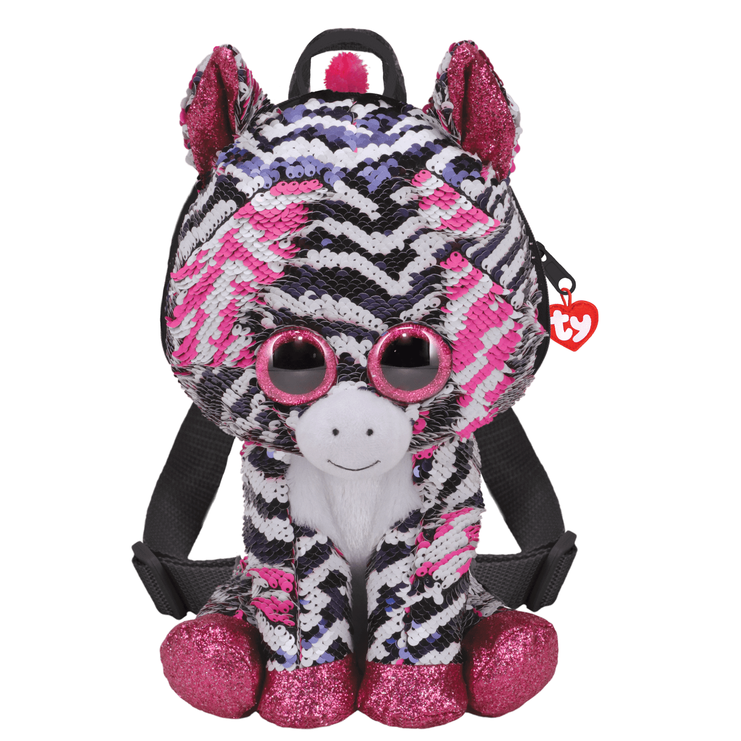 Ty Plush - Sequin Backpack - Zoey the Zebra (TY95030)