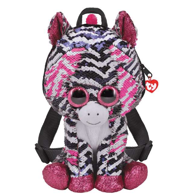 Ty Plush - Sequin Backpack - Zoey the Zebra (TY95030)