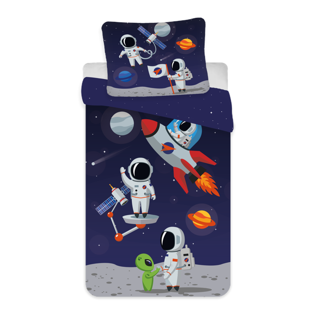 Sengetøj - Junior str. 100 x 140 cm - Astronaut