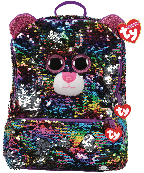 Ty Plush - Sequin Square Backpack - Dotty the Leopard (TY95045)