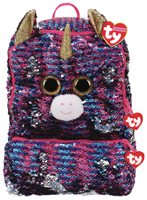 Ty Plush - Sequin Square Backpack - Rosette the Unicorn (TY95058)