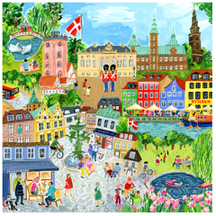 eeBoo - Puzzel - Kopenhagen, 1000 stukjes