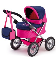 Bayer - Dolls Pram - Trendy - Navy/Pink (13013AA)