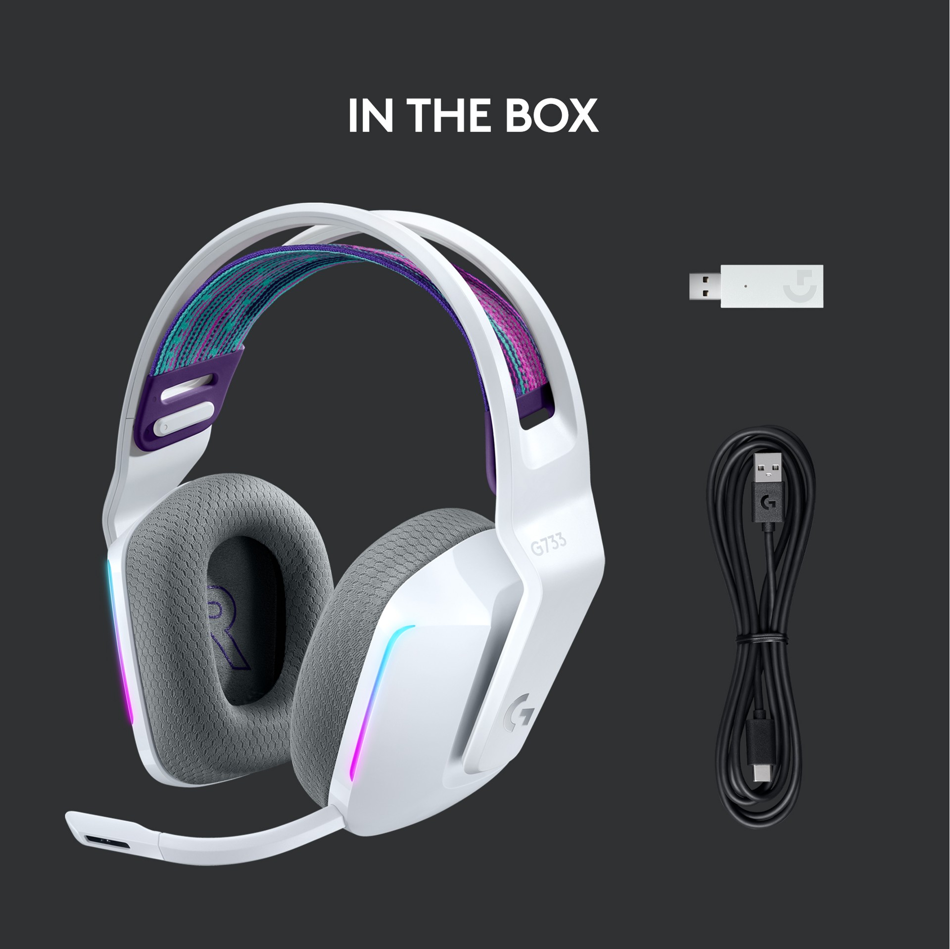 Buy Logitech G733 LIGHTSPEED Headset WHITE 2.4GHZ White Free