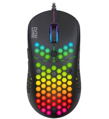 DON ONE - GM200 RGB - letvægts Gamer mus med LED lys - Sort (PMX 3325)