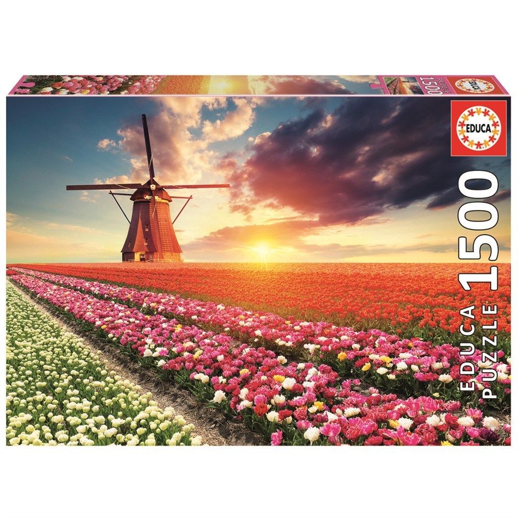 Educa - Puzzle 1500 - Tulips Landscape (017664)