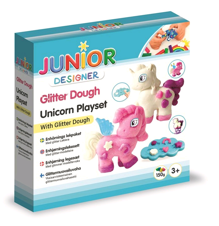 JDE - Glitter Dough Unicorn Playset (506099) - Leker
