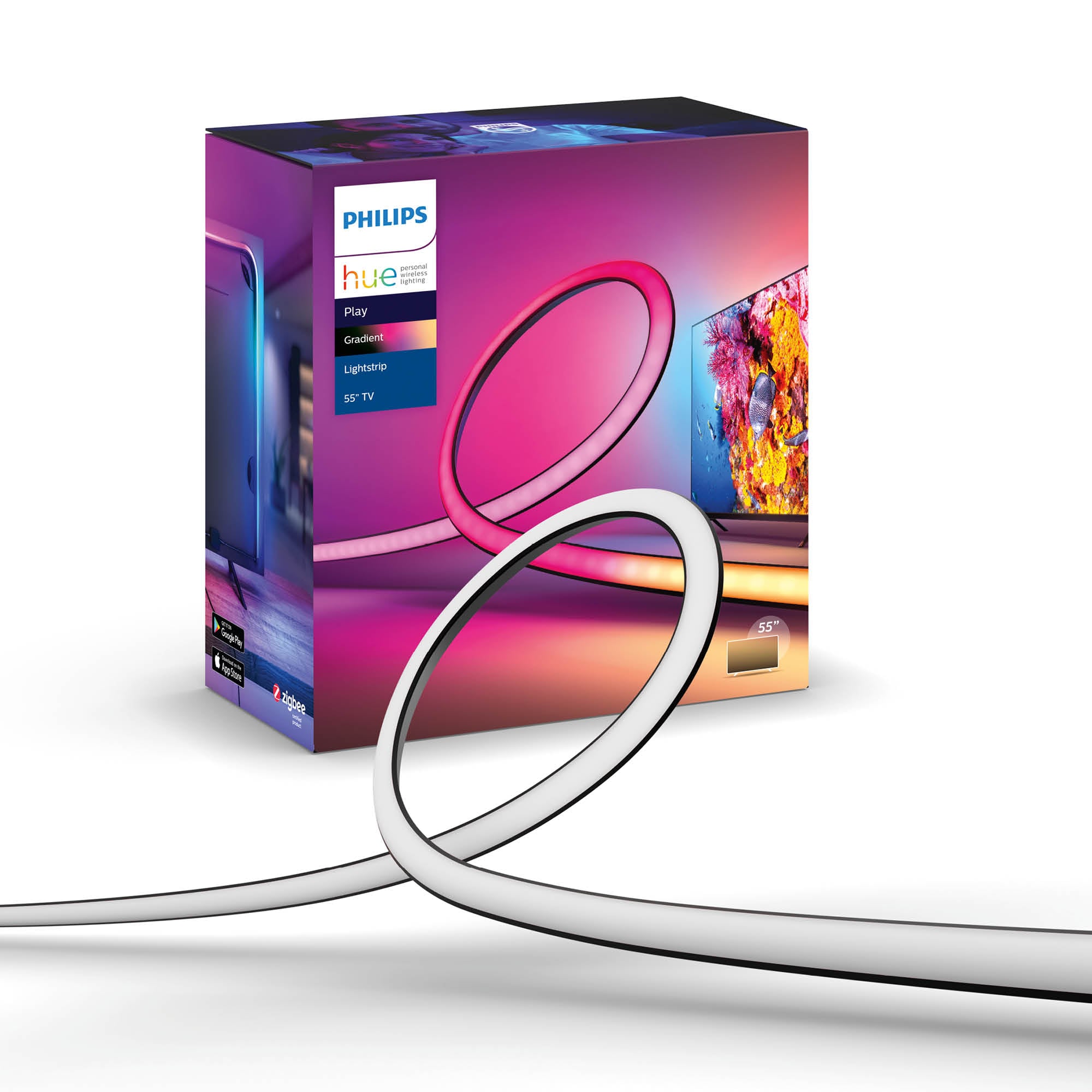 Philips Hue - Lightstrip Gradient Lightstrip (til TV) TV 55" EU Kræver Hue Sync Box
