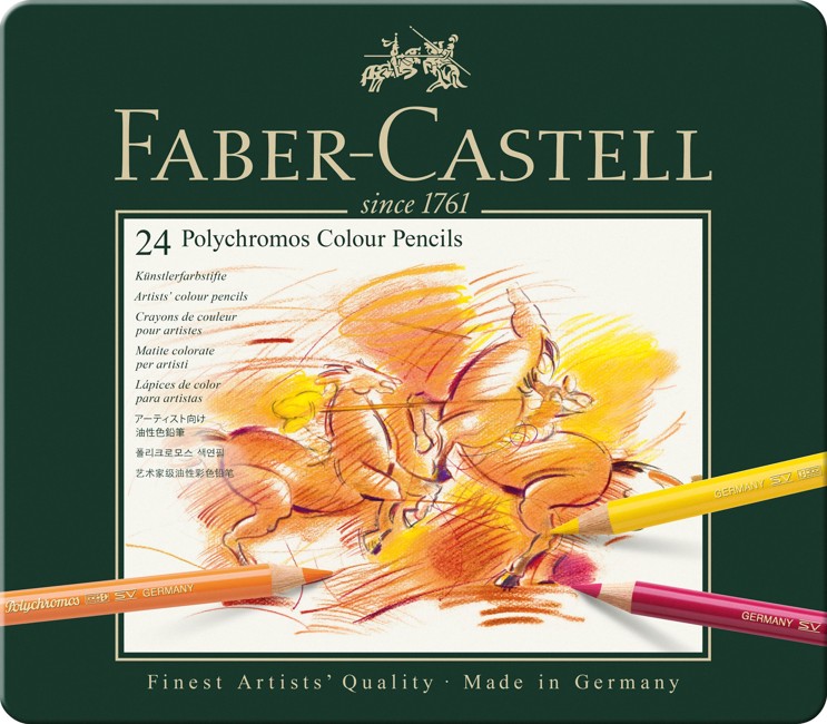 Faber-Castell - Polychromos Farbstift, 24er Metalletui  (110024)