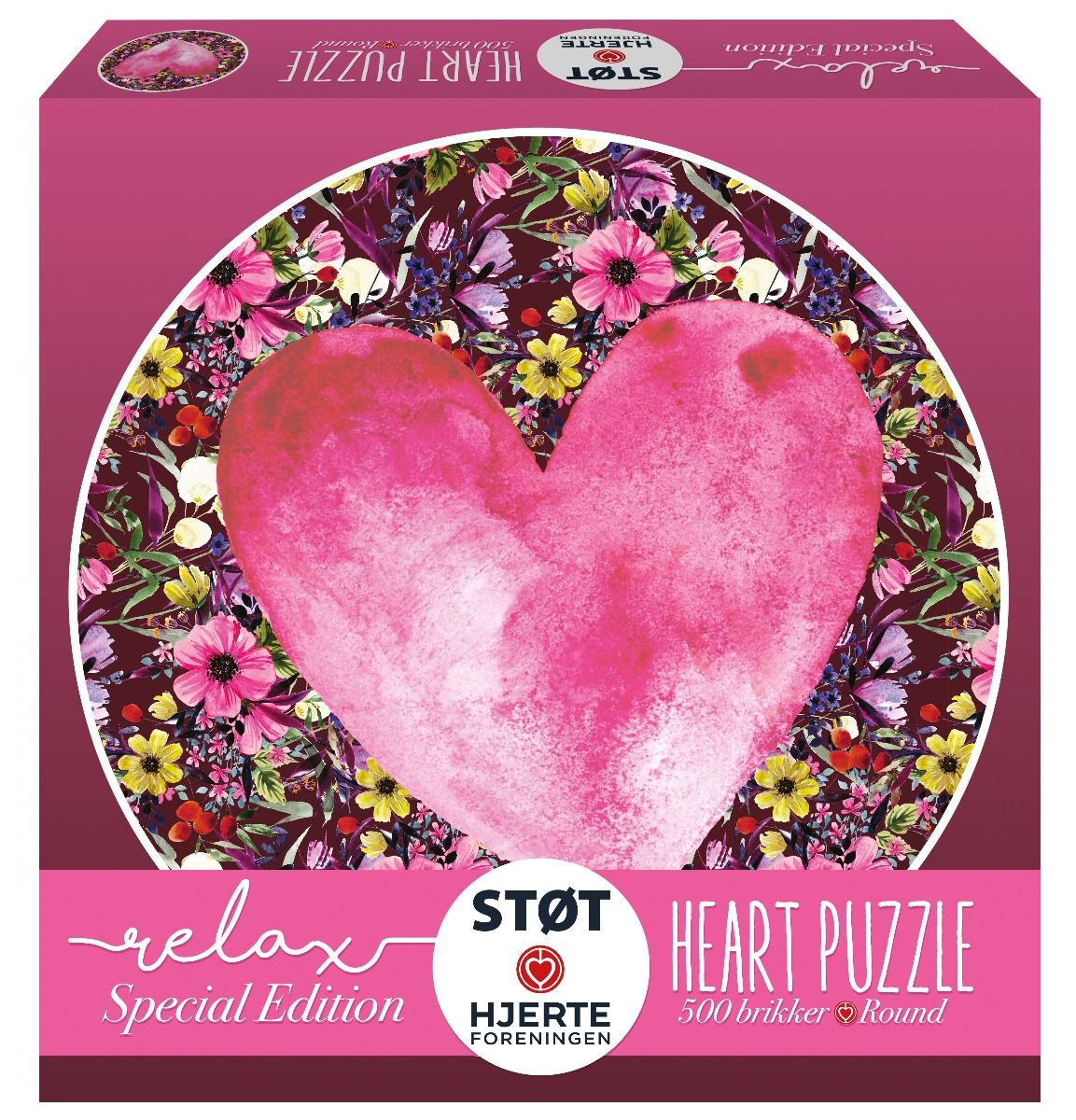 Relax - Puzzle - Pink Heart