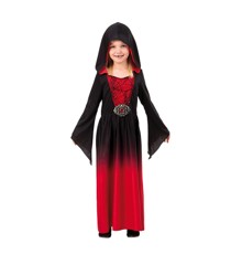 Red Dress w. Hood - Childrens Costume (Size 146 - 152)