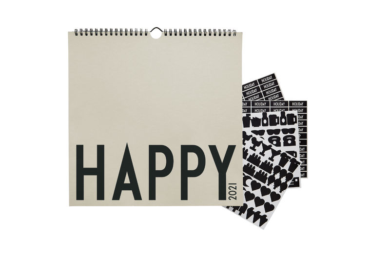 Design Letters - Wall Calendar 2021 - Grey (70201017COOLGREY)