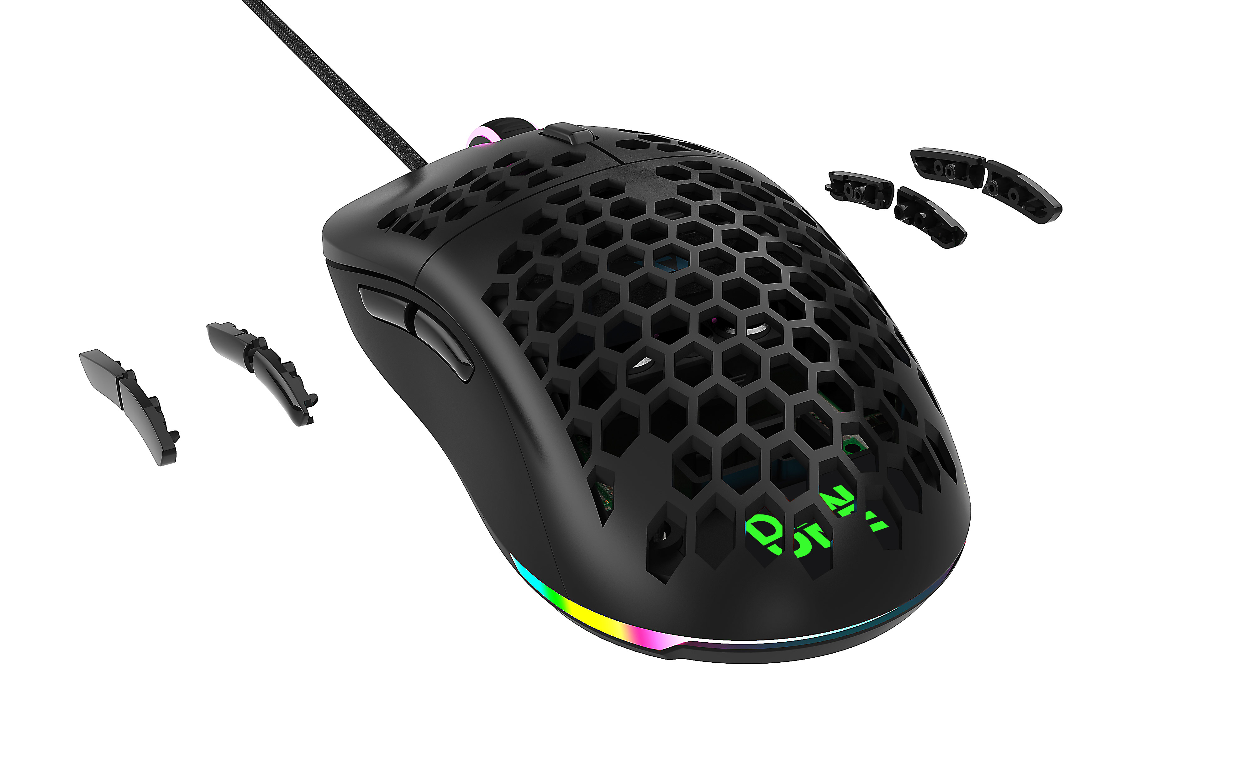 ​DON ONE - GM500 RGB LIGHTWEIGHT  GAMING MOUSE -  BLACK