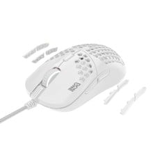 ​DON ONE - GM500 RGB - LIGHTWEIGHT  GAMING MOUSE -  VALKOINEN (PMW 3389)