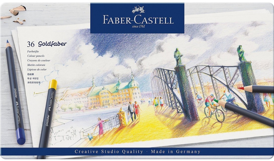 Faber-Castell - Goldfaber färgpenna, burk av 36 (114736)