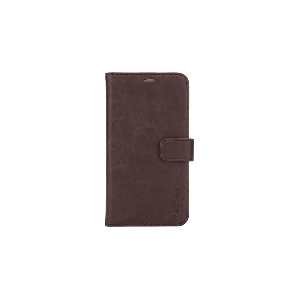 RadiCover - Radiation Protection Wallet PU iPhone 12 Mini Flipcover - Brown - Elektronikk