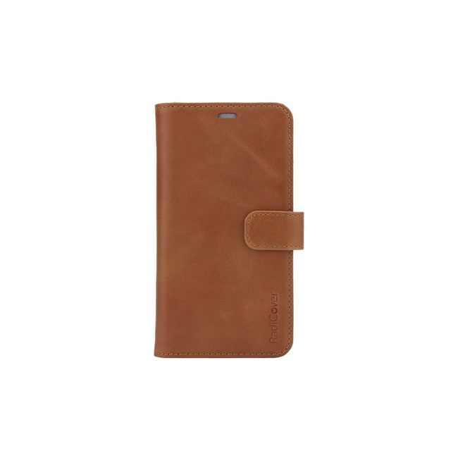 RadiCover - Radiationprotected Mobilewallet Leather iPhone 12 Mini Exclusive 2in1 Magnetcover - Brown