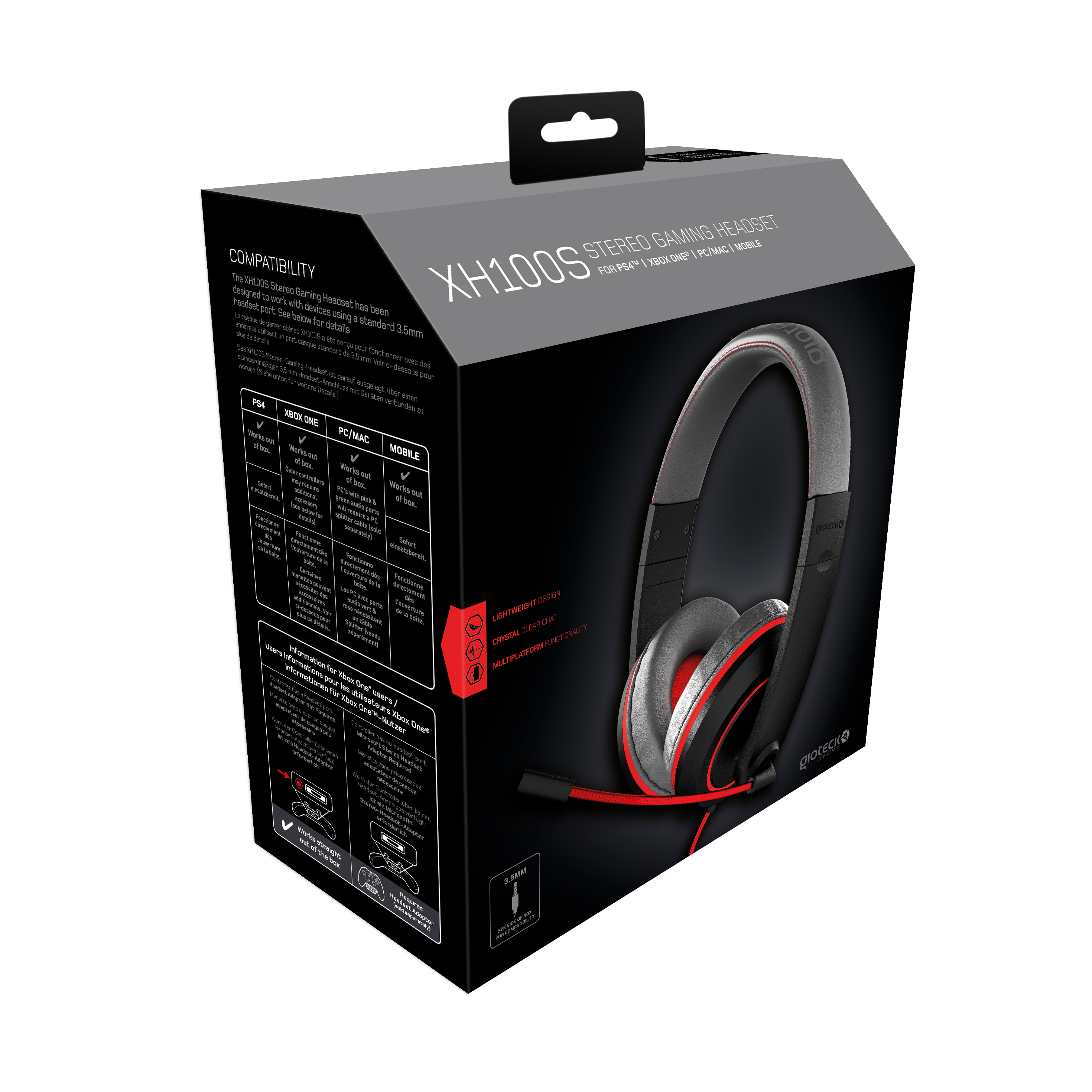Gioteck XH-100S Wired Stereo Headset (PC,MAC, PS4, XONE)